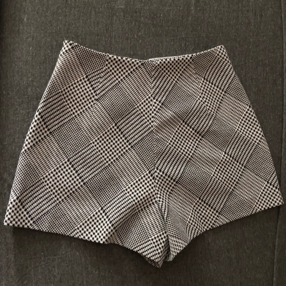 Zara Houndstooth Shorts